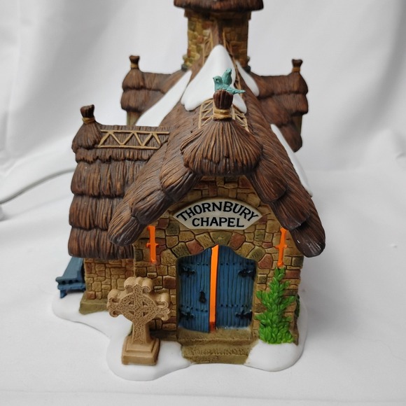 Dept 56 Dickens Village Thornbury Chapel Lighted House Christmas 2001 MIB - Picture 2 of 16